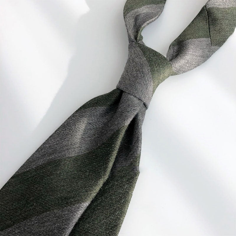 Wool Silk Wide Stripe Tie