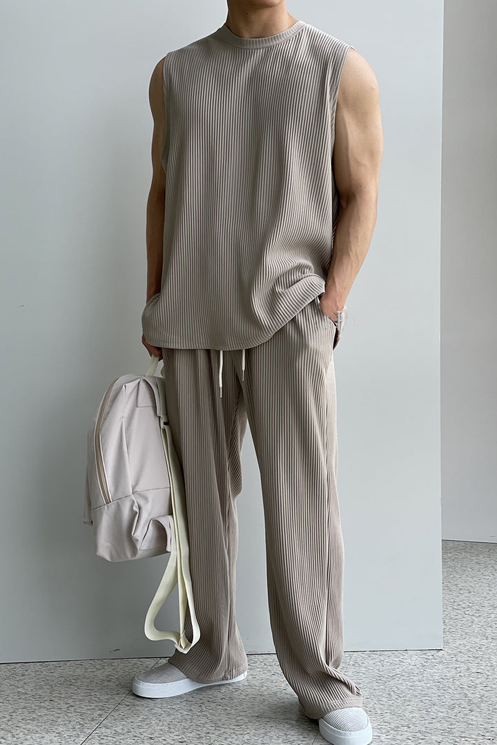 Retro Straight Drape Trousers