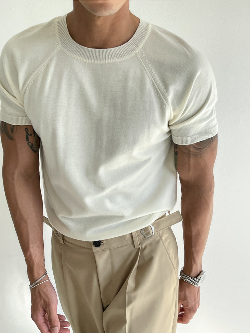 Knitted Short Sleeve Tee