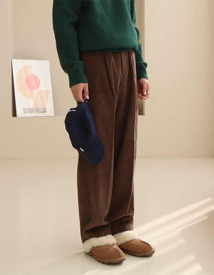 Corduroy Wide-Leg Trousers