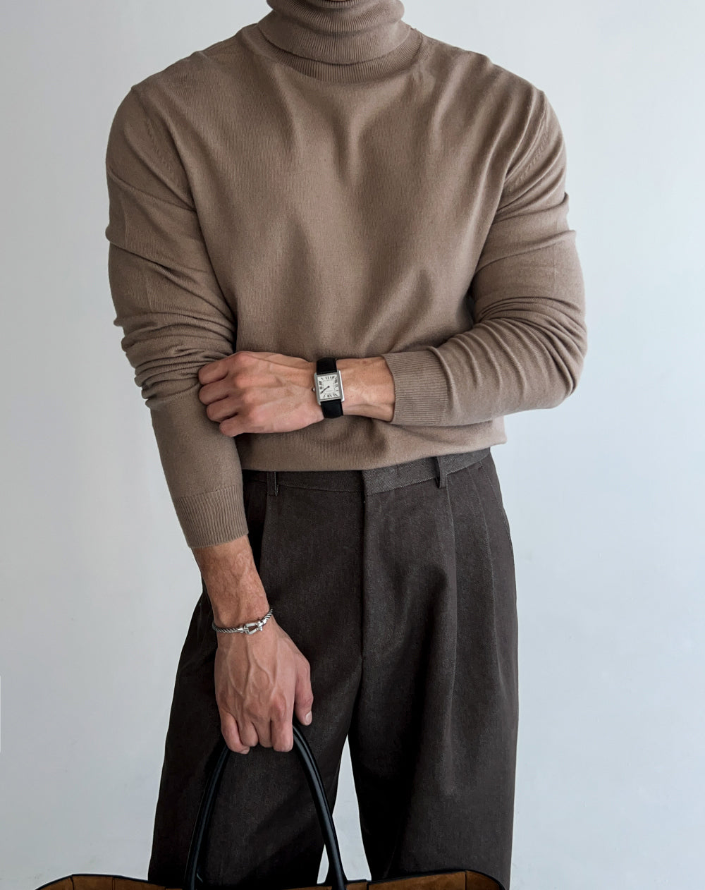 Turnable High-Neck Sweater