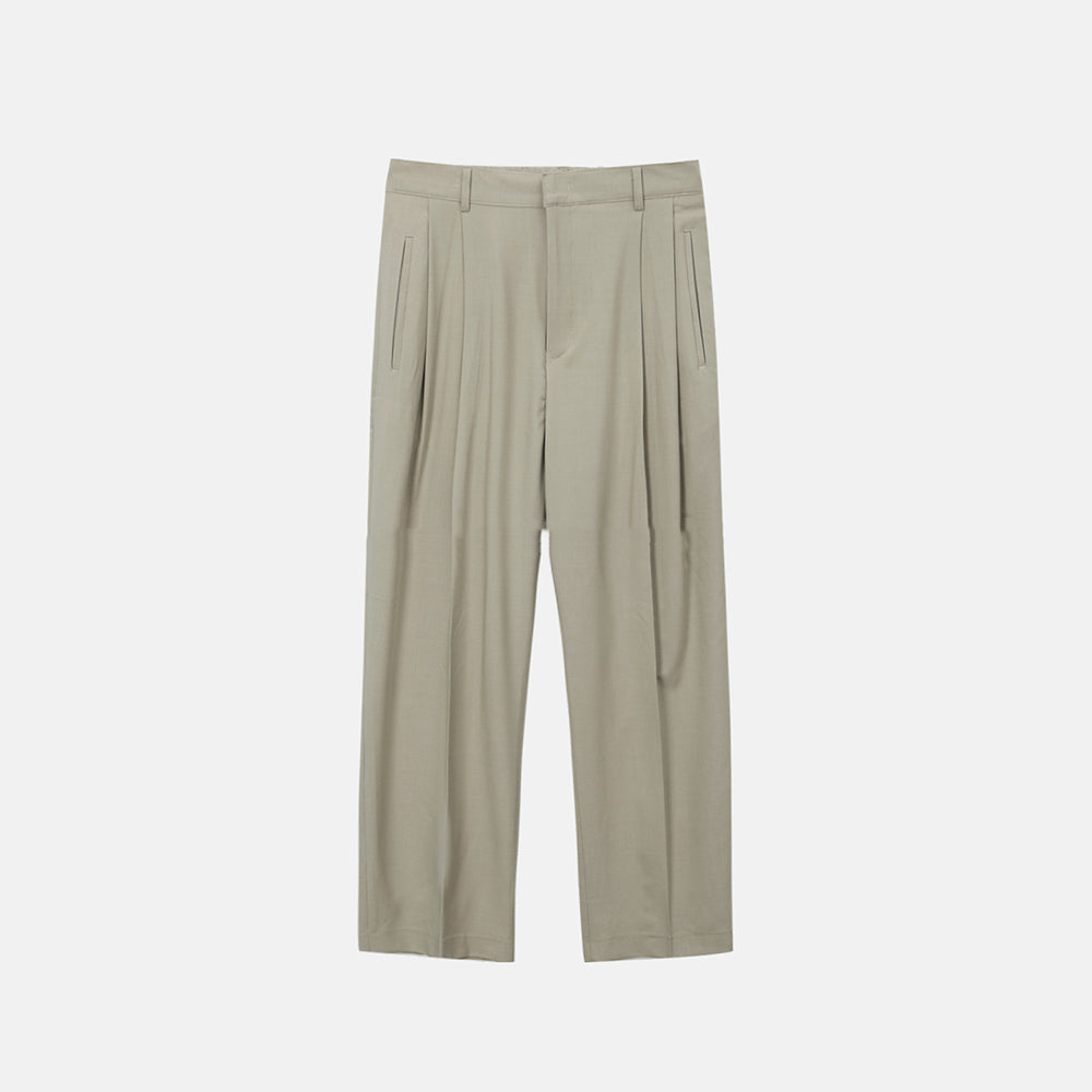 Wide-Legged Drape Trousers