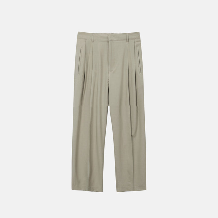 Wide-Legged Drape Trousers