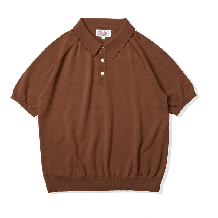 Knitted Cotton Polo T-Shirt