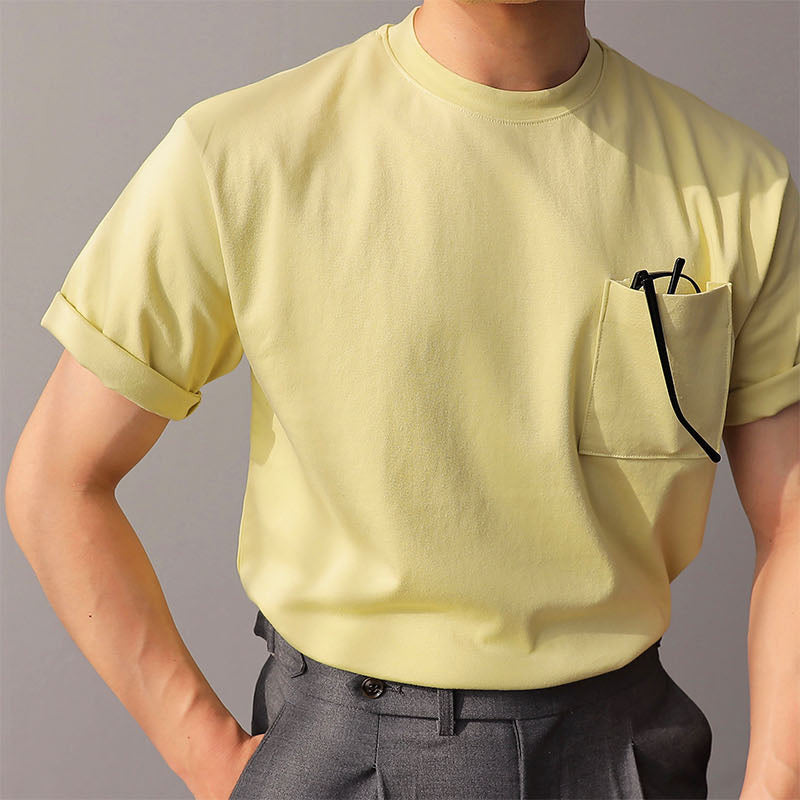 Round Neck Pocket T-Shirt