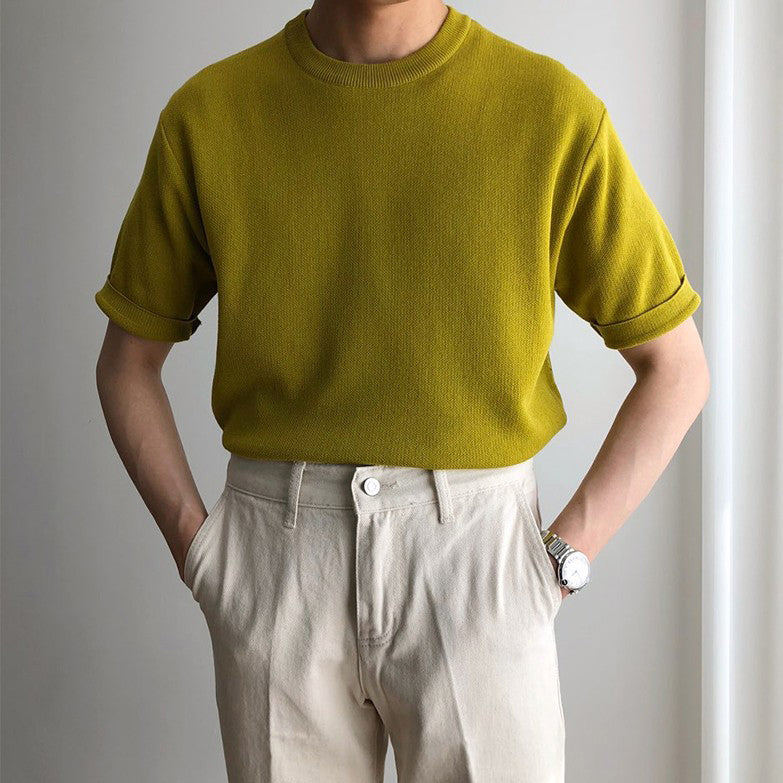 Solid Knit T-Shirt