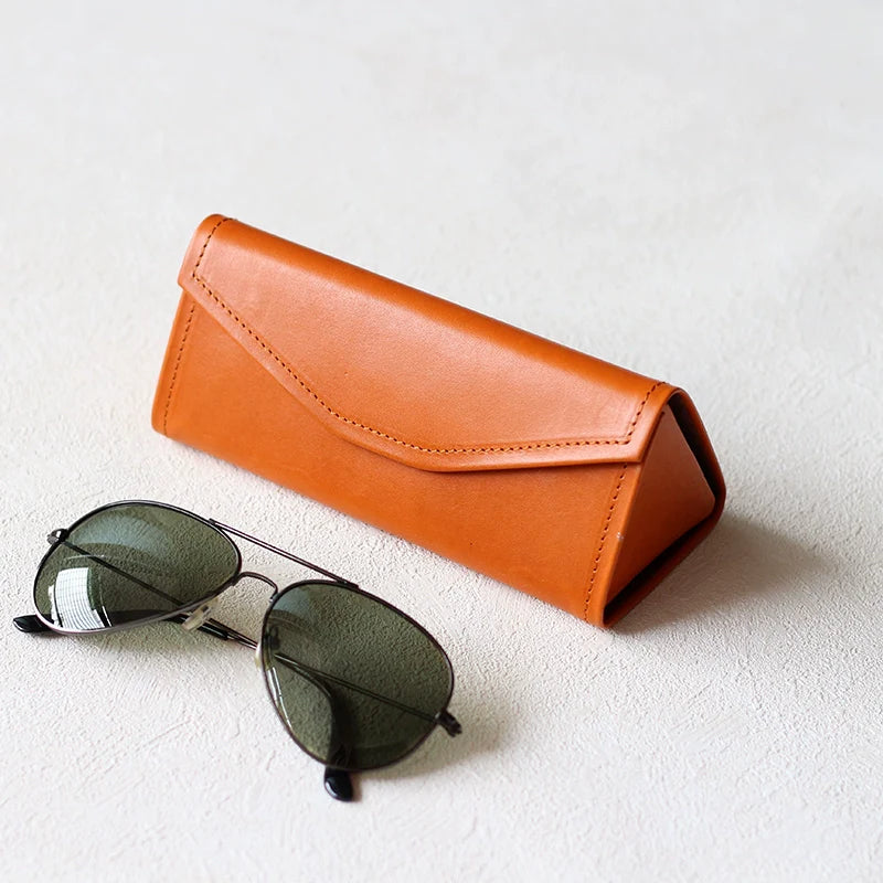 Tanned Leather Sunglasses Case