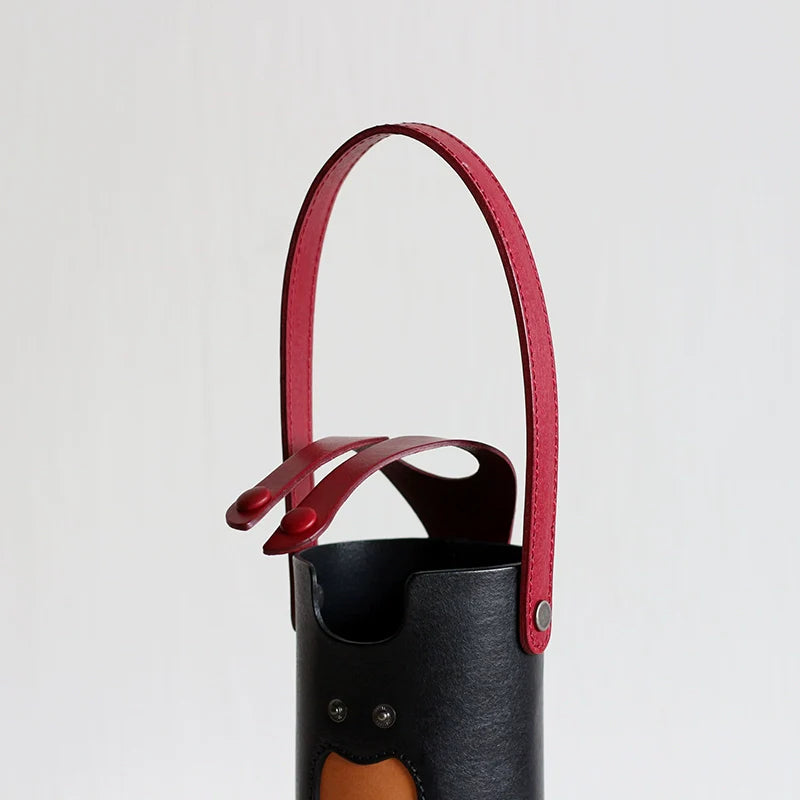 Handcrafted Leather Wine Tote