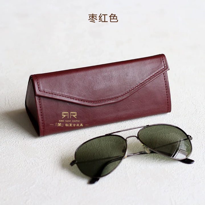 Tanned Leather Sunglasses Case