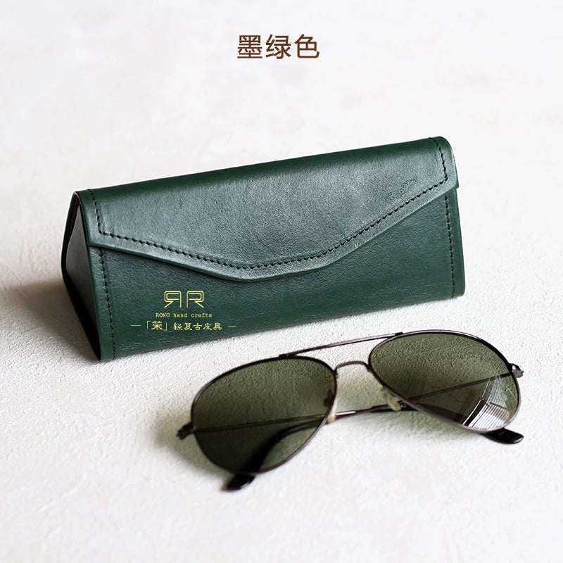 Tanned Leather Sunglasses Case