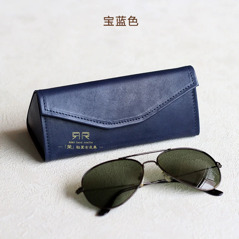 Tanned Leather Sunglasses Case