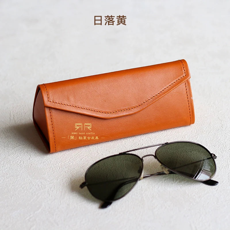 Tanned Leather Sunglasses Case