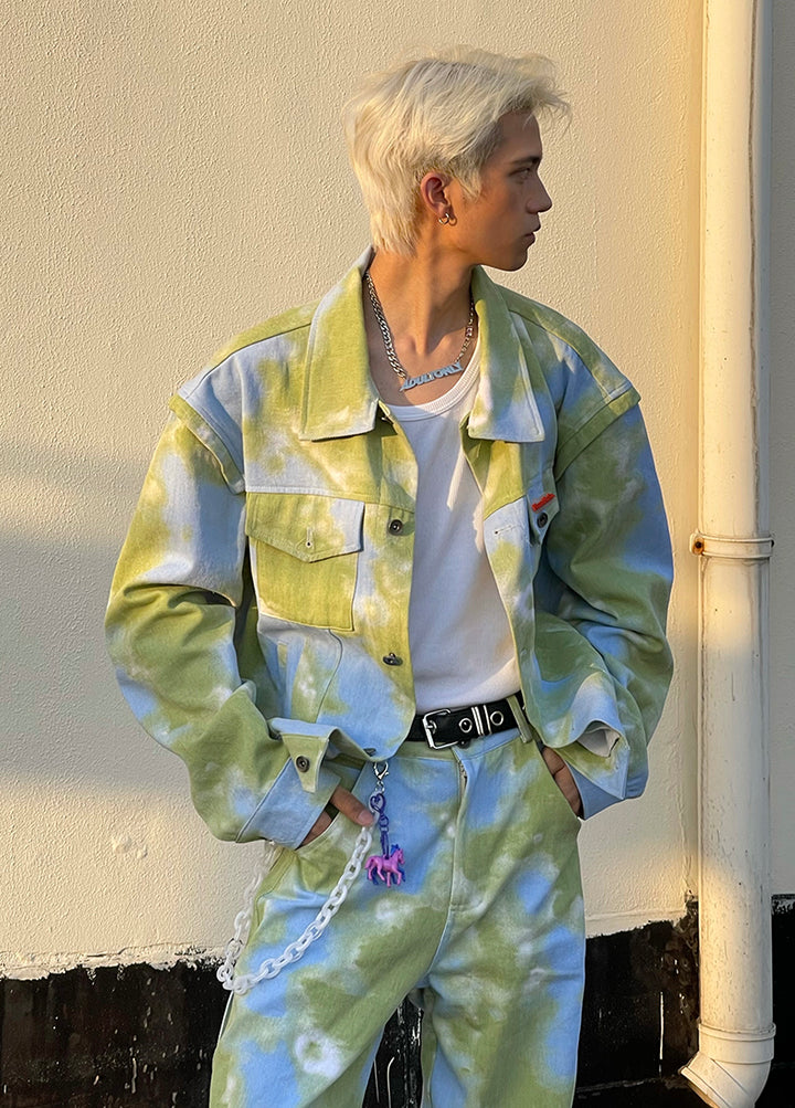 Tie-Dye Denim Jacket