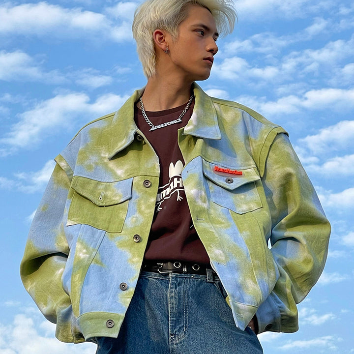 Tie-Dye Denim Jacket