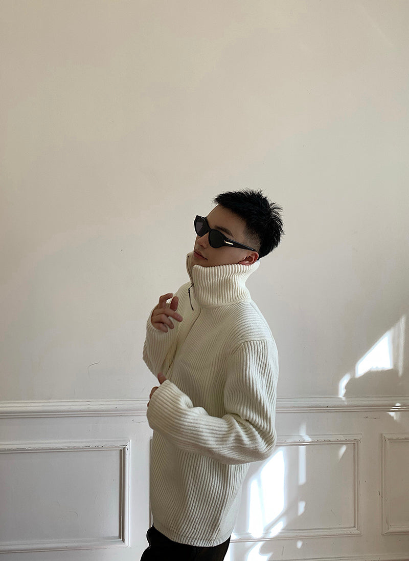 Zipped Turtleneck