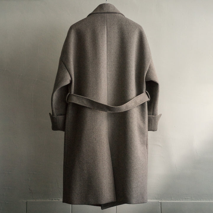 Herringbone Wool Coat