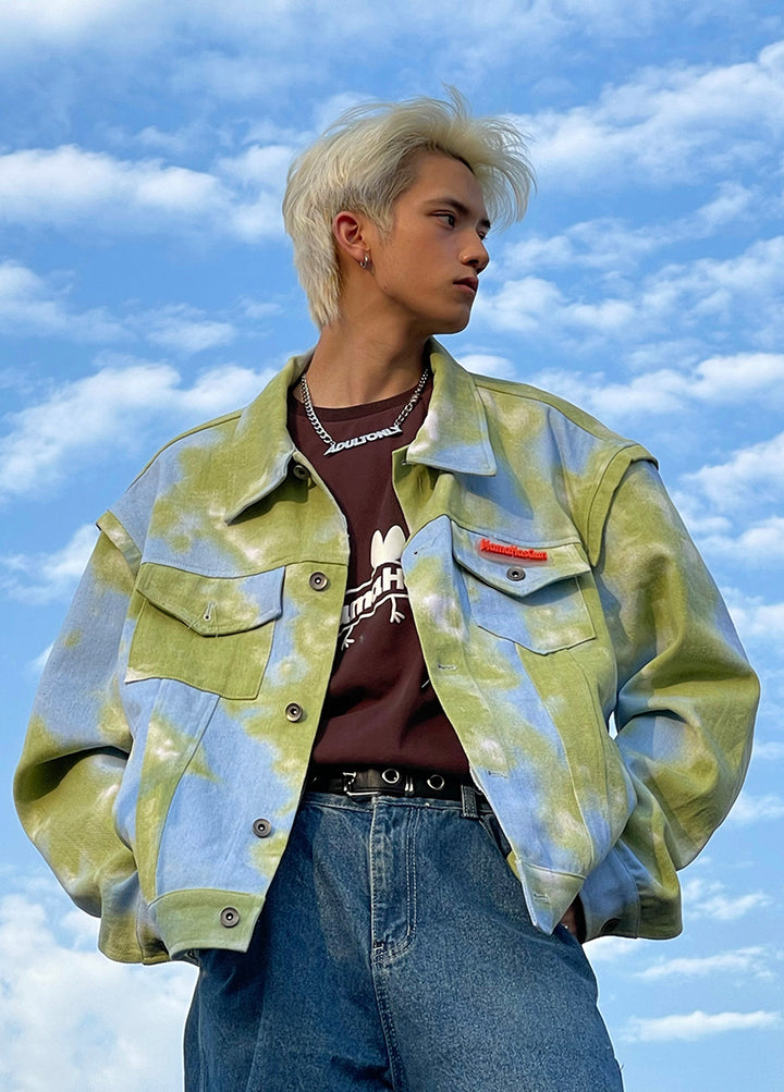 Tie-Dye Denim Jacket